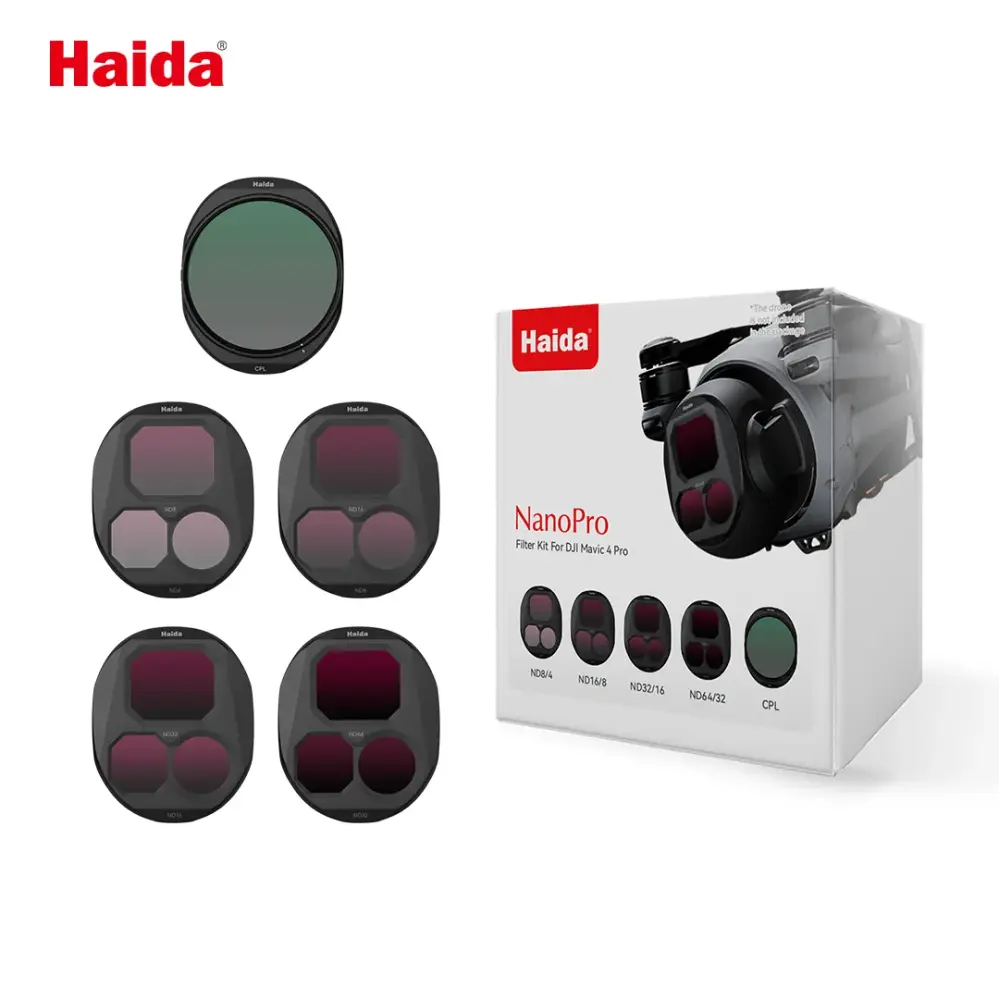 Haida NanoPro 5-delt filtersæt til DJI Mavic 4 Pro – CPL + ND8–ND64