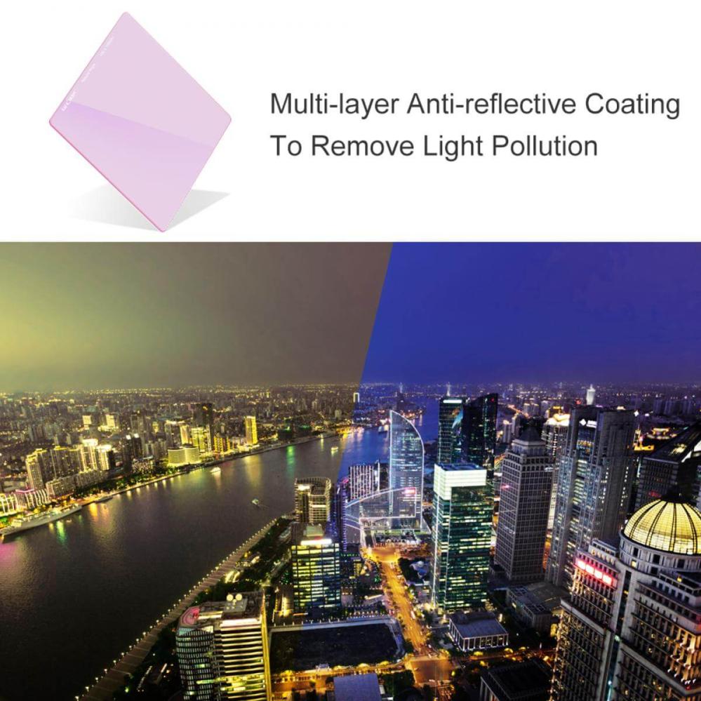 K&F Concept Clear-Night-filter med nano-coating i optisk glas, 100 mm system