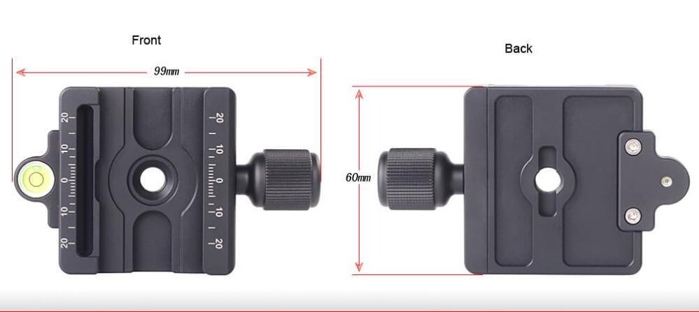 Sunwayfoto MAC-14 – Universal klämma för Manfrotto 200PL och Arca-Swiss-plattor