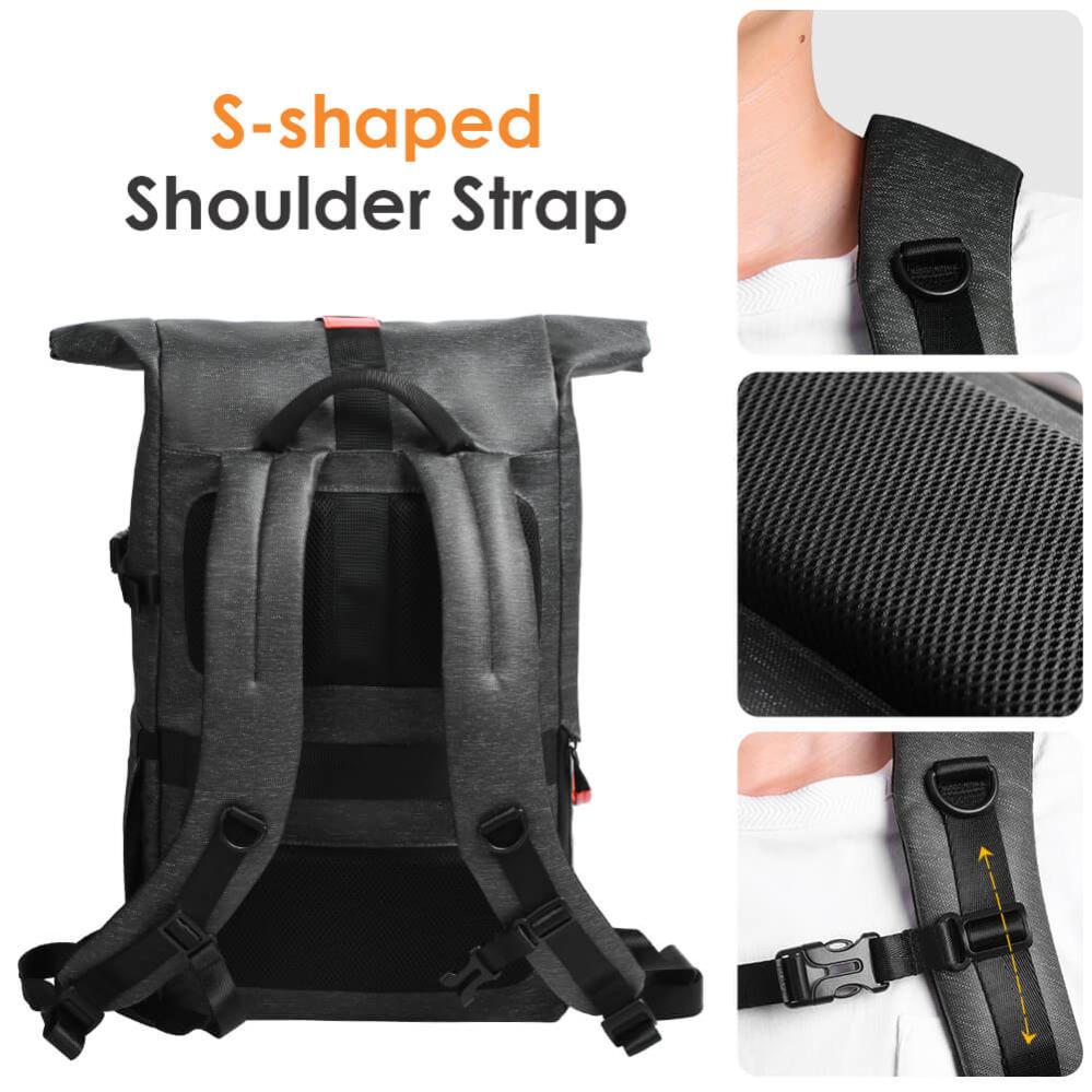 K&F Concept Kameraryggsäck IP4 hög vattentålighet