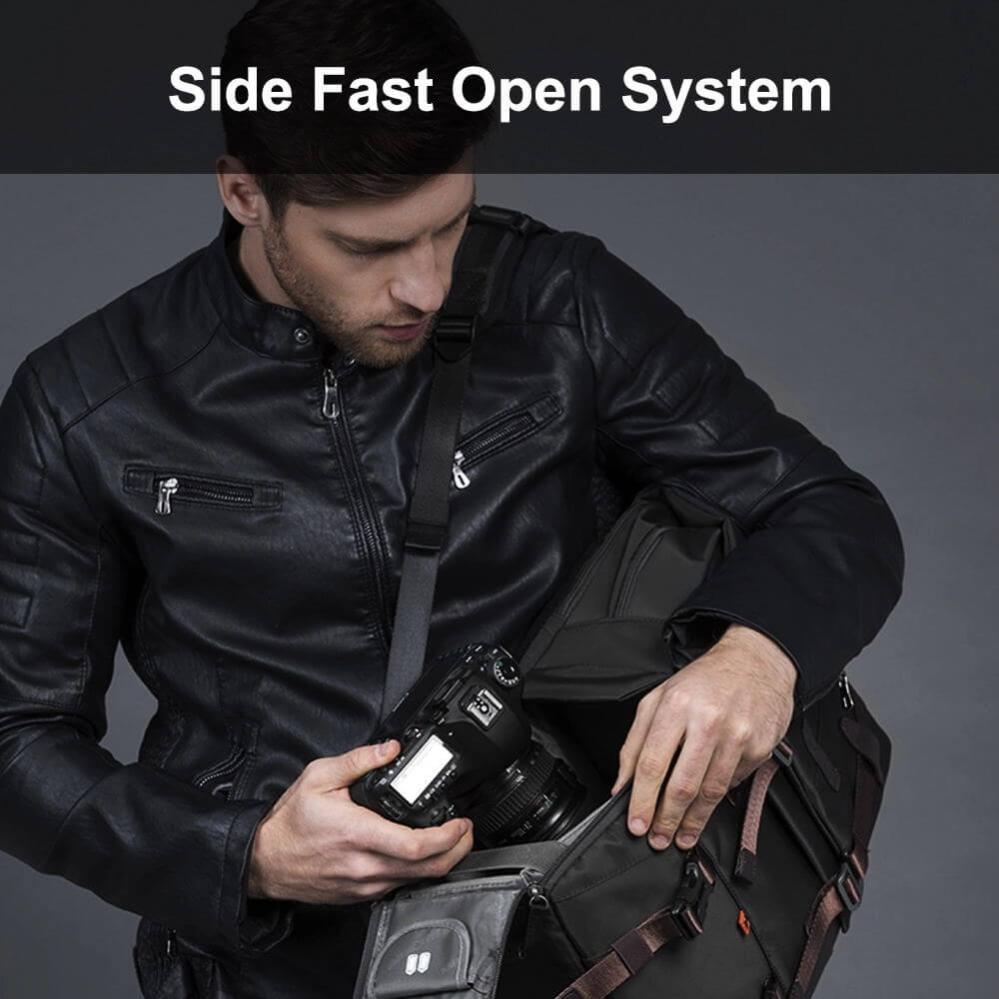 K&F Concept Kameraryggsäck svart med uttagbar innerskydd/insats