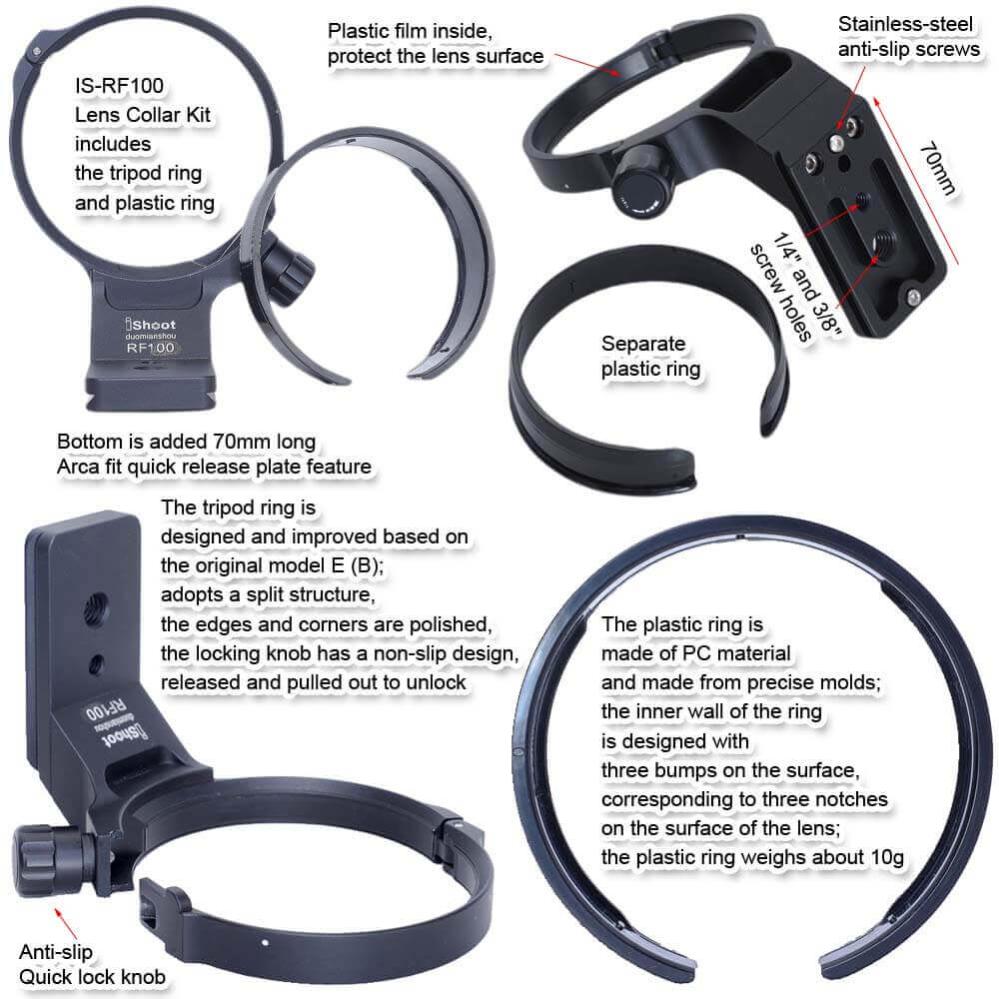 iShoot Stativfäste för Canon RF 100mm f/2.8L Macro IS USM
