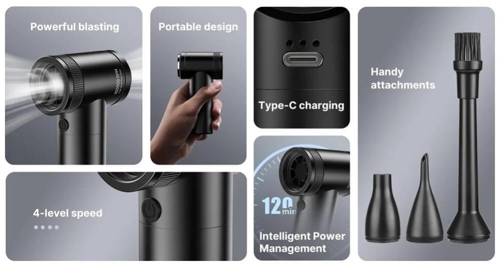 Ulanzi Kraftfull elektrisk luftblås för kamera & elektronik