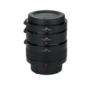 JJC Mellanringar 12/20/36 mm f&ouml;r Nikon F &ndash; elektronisk f&ouml;r makro