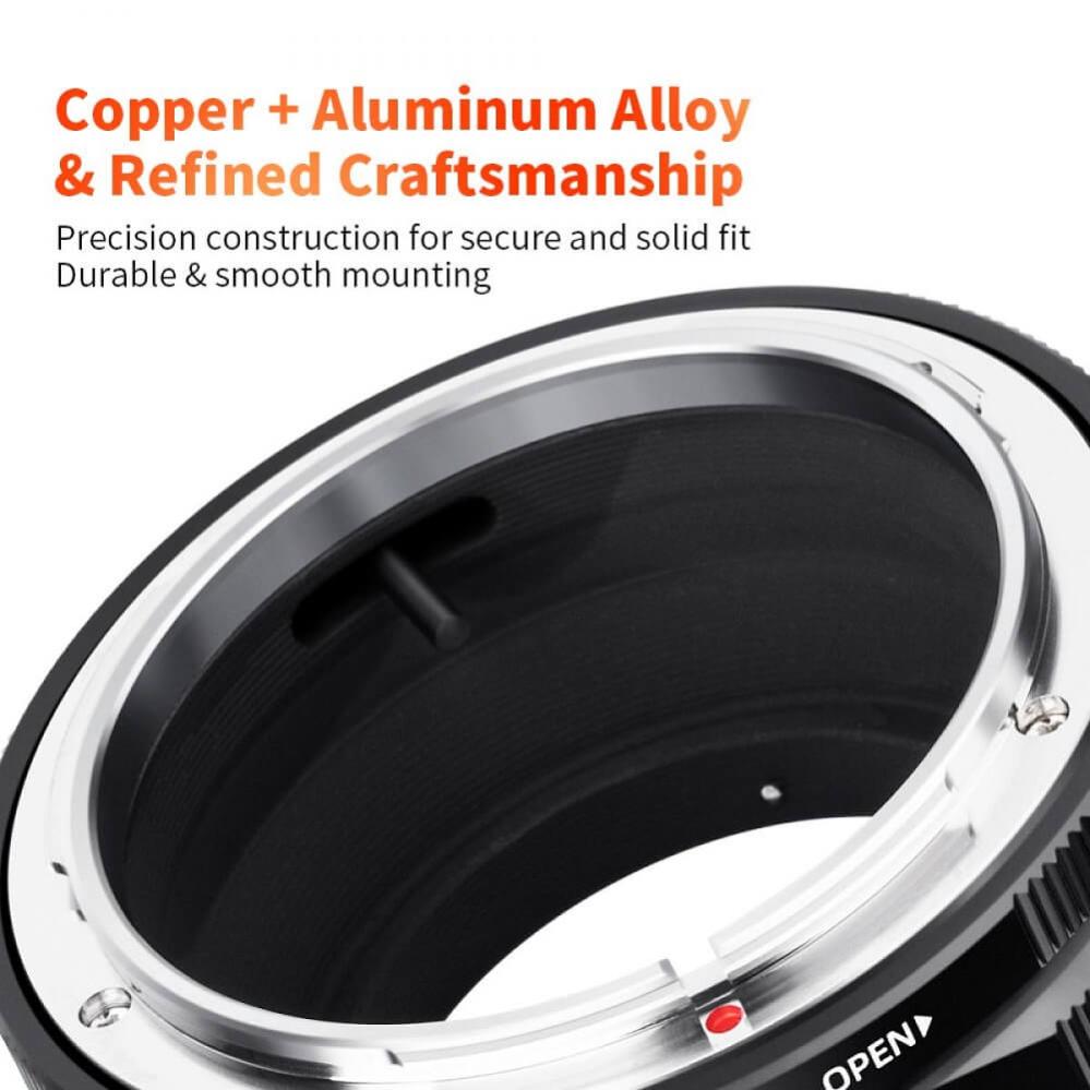 K&F Concept Objektivadapter Pro till Canon FD objektiv för Fujifilm X kamerahus