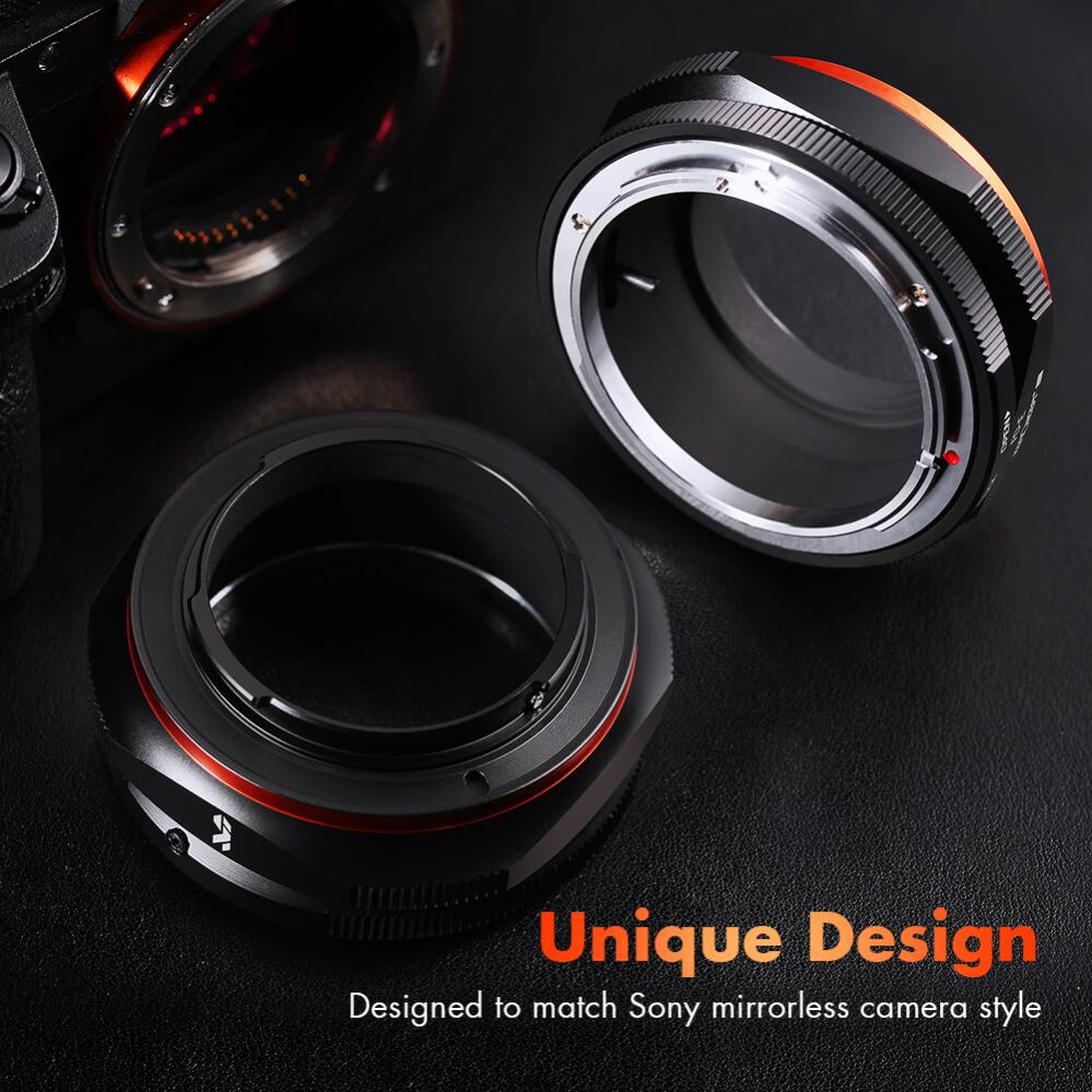 K&F Concept Objektivadapter Pro till Canon FD objektiv för Sony E kamerahus