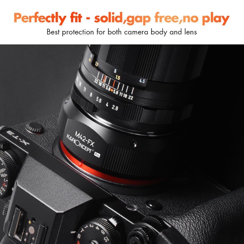 K&F Concept Objektivadapter Pro till M42 objektiv för Fujifilm X kamerahus