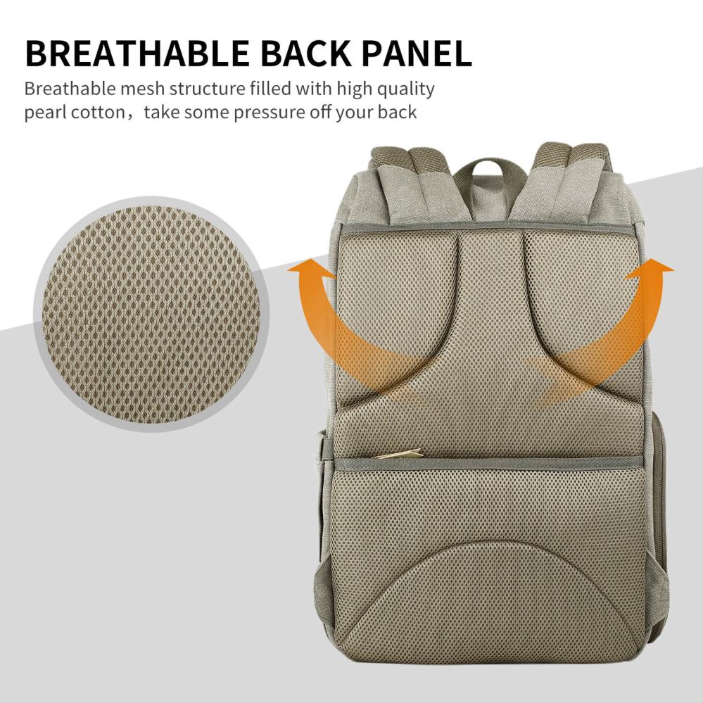 K&F Concept Kameraryggsäck kamoflagegrön Canvas med uttagbar innerskydd/insats