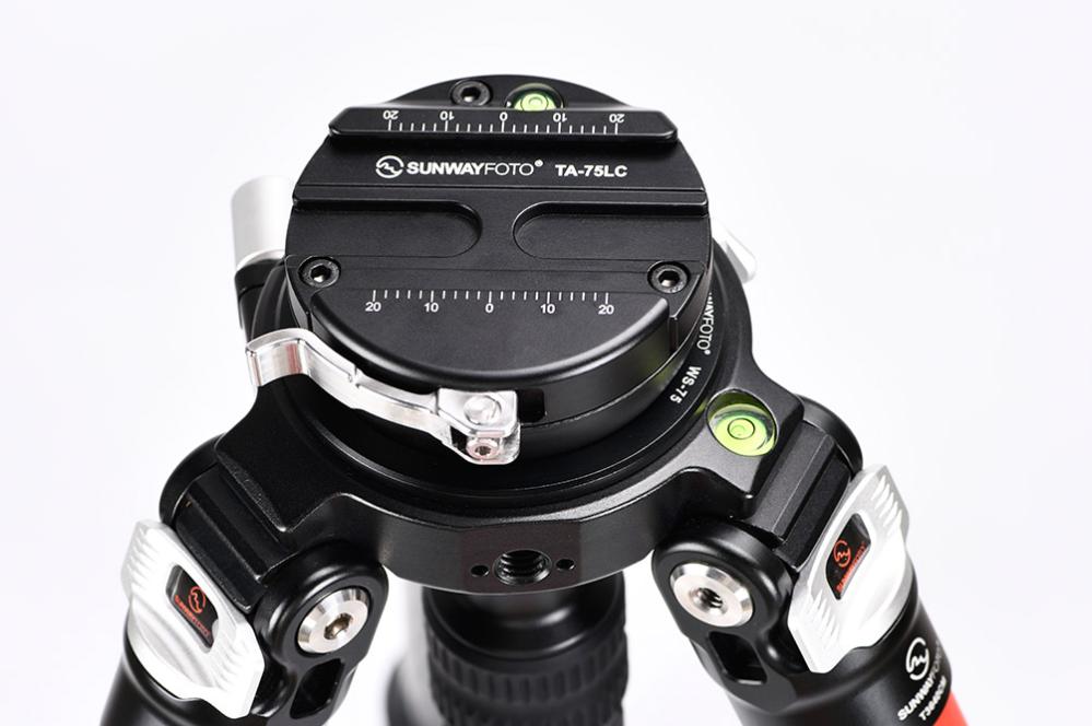 Sunwayfoto TA-75LC nivelleringshalvkugle 75mm med Arca Swiss-hurtigfæste