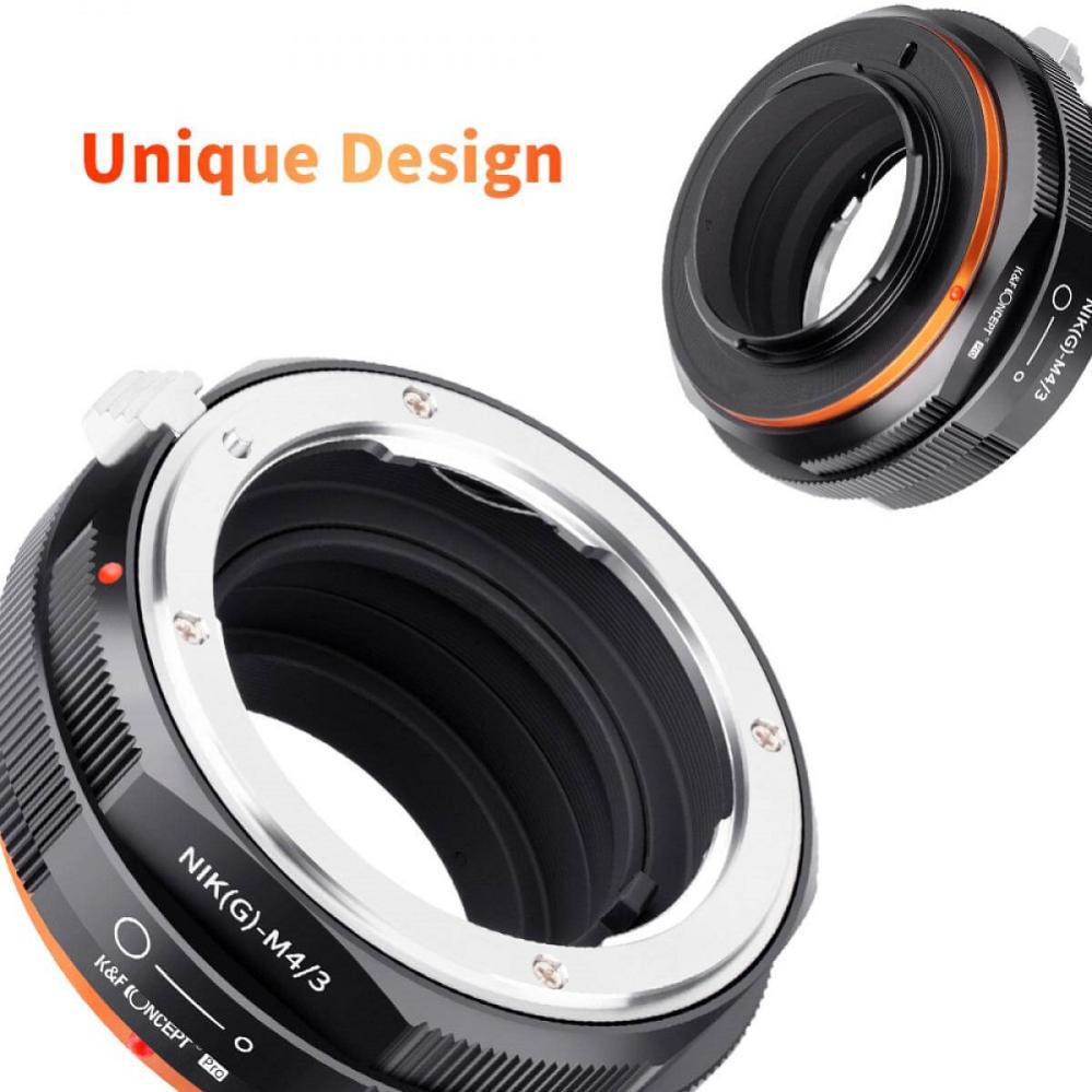 K&F Concept Objektivadapter Pro till Nikon G objektiv för Micro 4/3 kamerahus