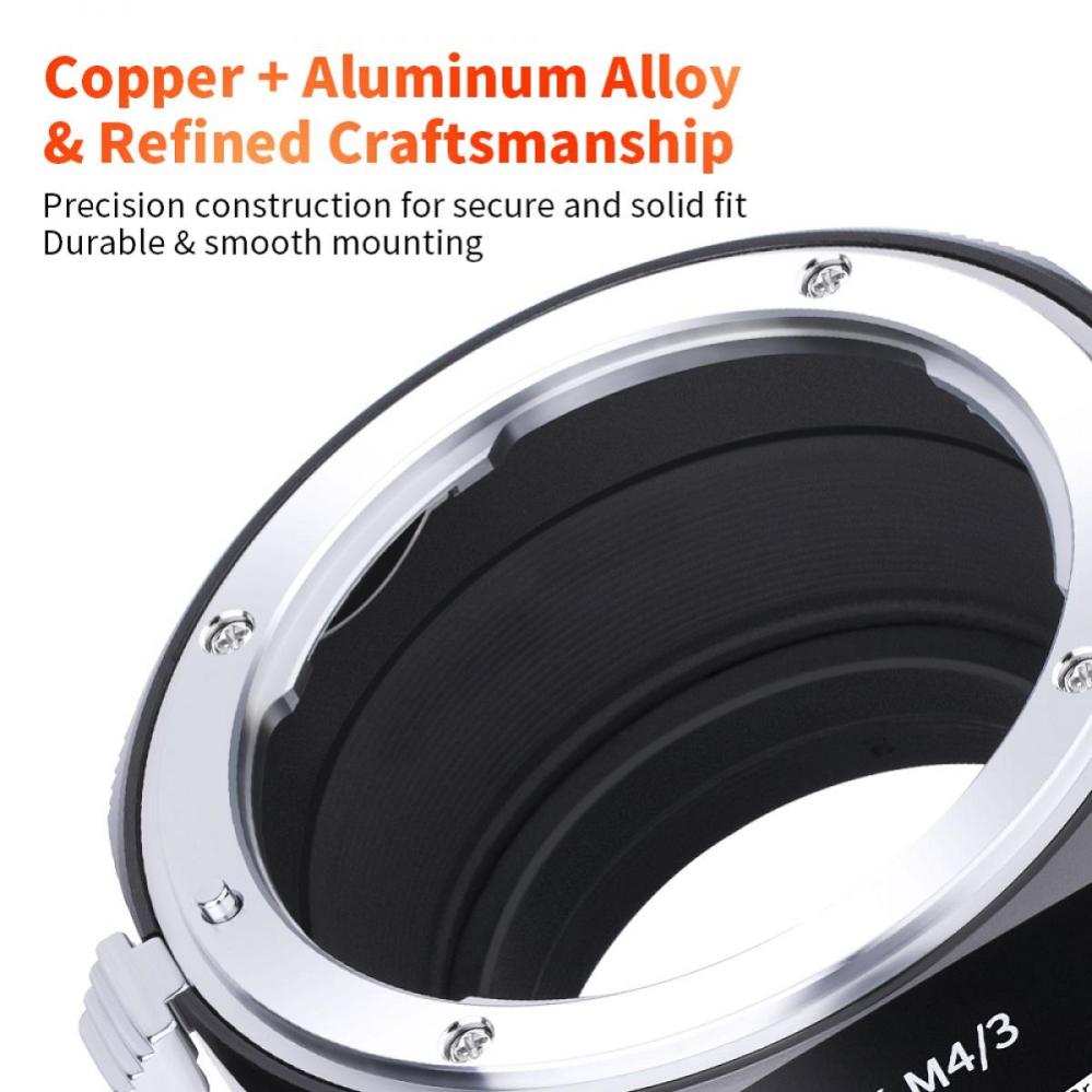 K&F Concept Objektivadapter Pro till Nikon G objektiv för Micro 4/3 kamerahus