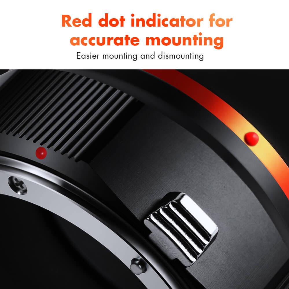 K&F Concept Objektivadapter Pro till Nikon F objektiv för Sony E kamerahus