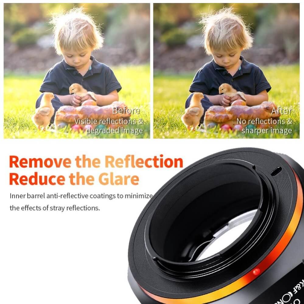 K&F Concept Objektivadapter Pro till Olympus OM objektiv för Micro 4/3 kamerahus