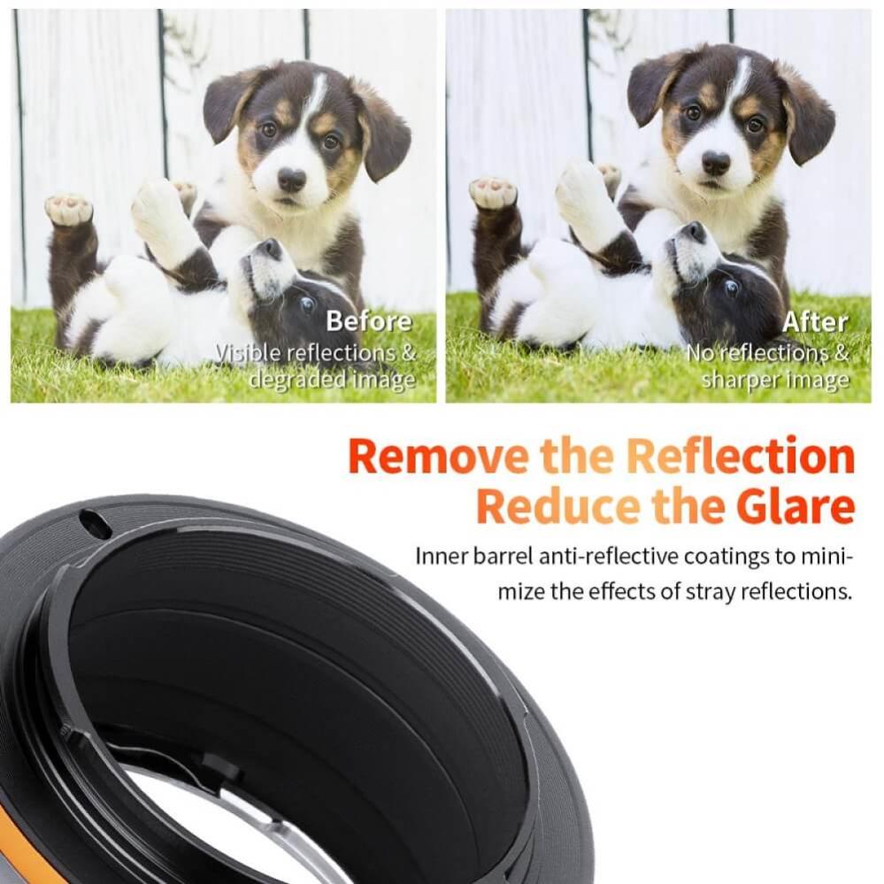 K&F Concept Objektivadapter Pro till Olympus OM objektiv för Sony E kamerahus