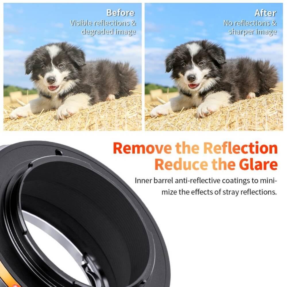 K&F Concept Objektivadapter Pro till Pentax K objektiv för Fujifilm X kamerahus