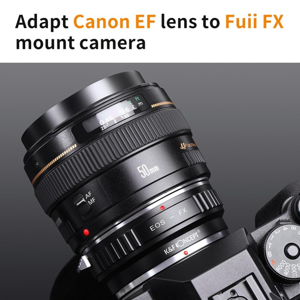 K&F Concept Objektivadapter till Canon EF/EF-S objektiv för Fujifilm X kamerahus