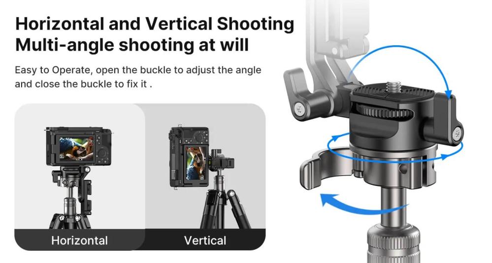 Ulanzi MT-63 Portabelt Kamerastativ 145cm med mobilhållare