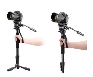 Weifeng Enbensstativ med videohuvud & f&ouml;tter 145cm 5kg