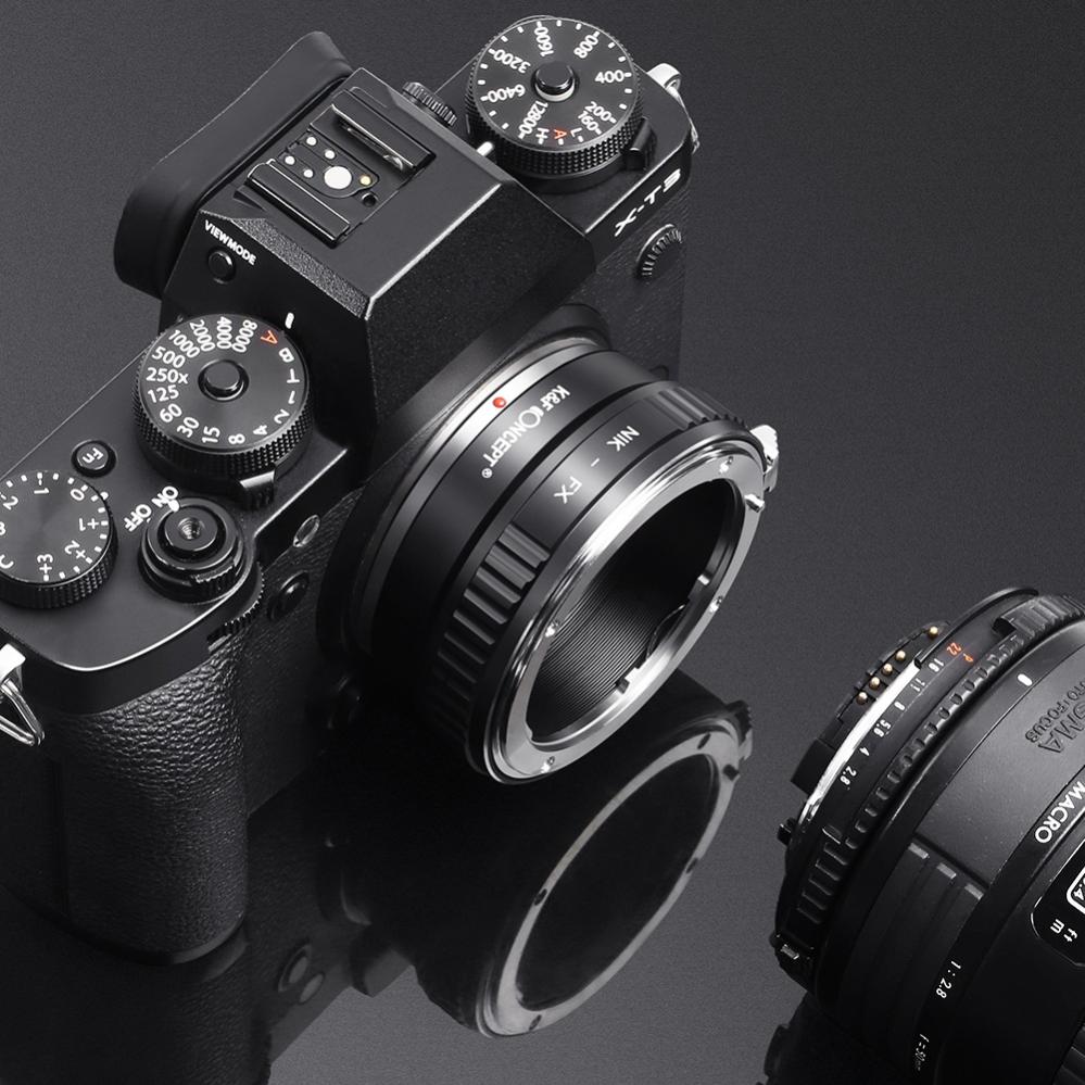 K&F Concept Objektivadapter till Nikon F objektiv för Fujifilm X kamerahus