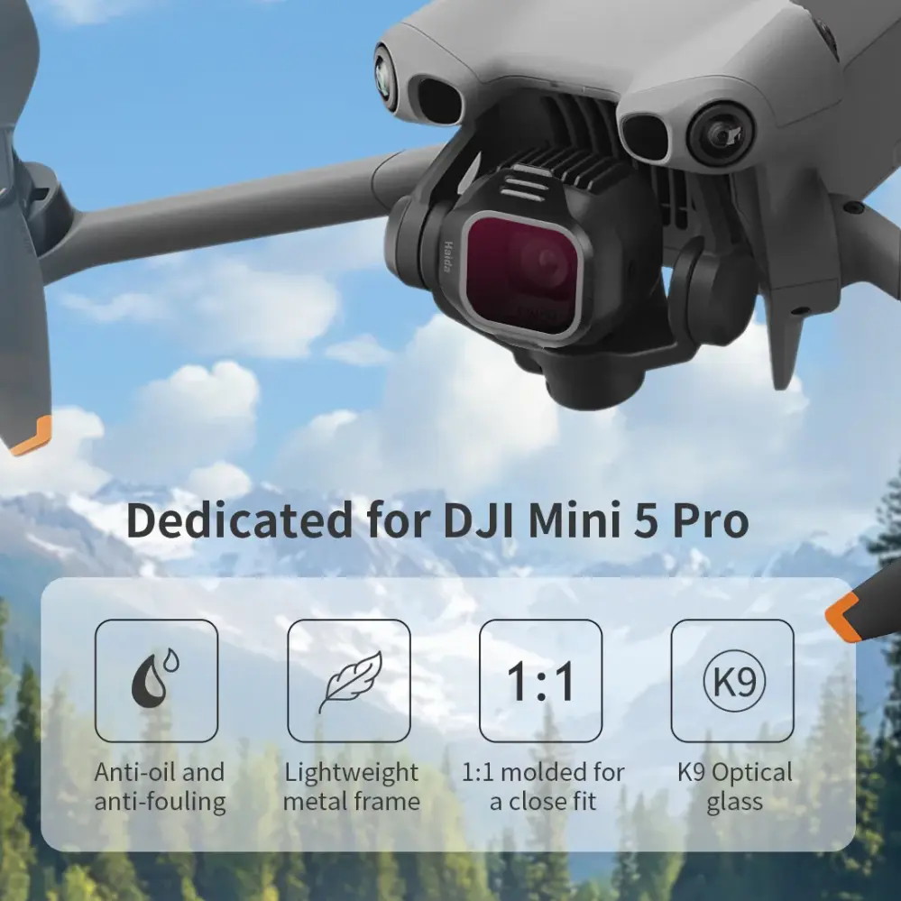 Haida filterkit til DJI Mini 5 Pro – ND8, ND32, ND128 & CPL