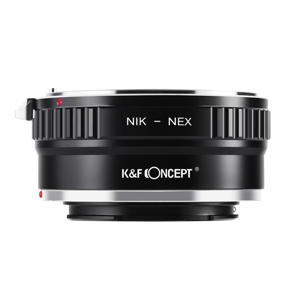 K&F Concept Objektivadapter till Nikon F objektiv för Sony E kamerahus