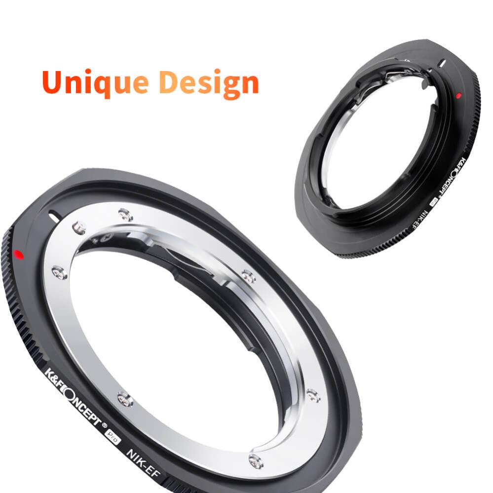 K&F Objektivadapter till Nikon F AF AI AI-S objektiv för Canon EOS kamerahus