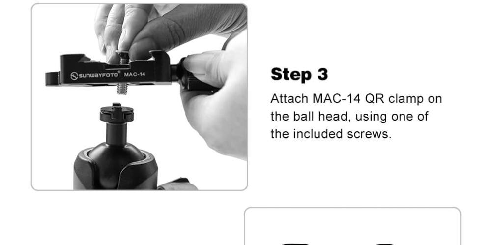 Sunwayfoto Mac-14T Fäste för Manfrotto & Arca Swiss plattor