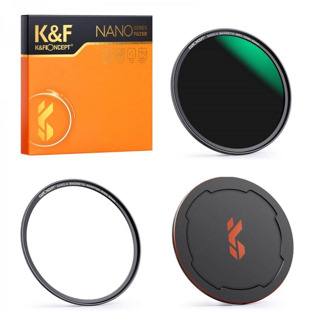 K&F Concept Magnetisk ND-filter ND64 med adapterring & magnetlåg