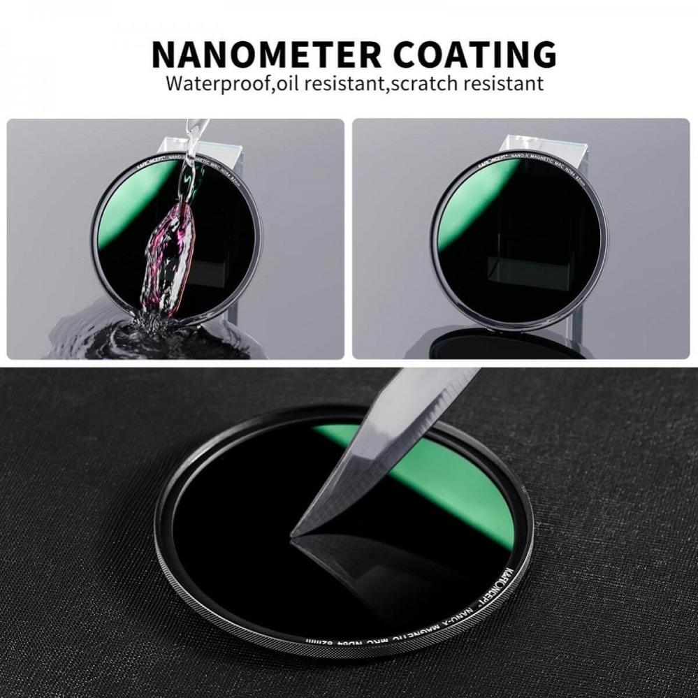 K&F Concept Magnetisk ND-filter ND64 med adapterring & magnetlåg