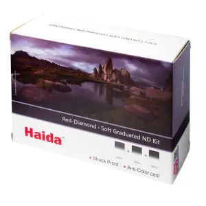 Haida Red Diamond bl&oslash;dt gradueret ND-filters&aelig;t ND4 ND8 ND16