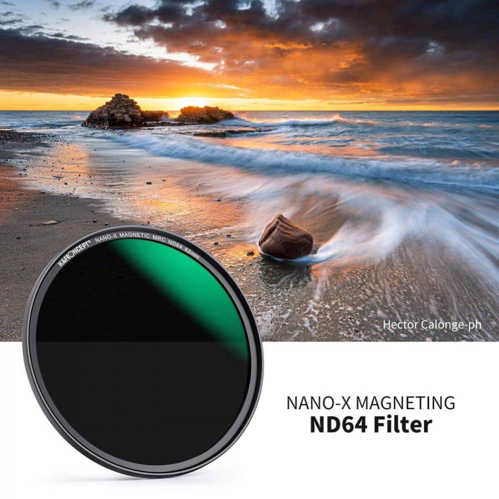 K&F Concept Magnetisk ND-filter ND64 med adapterring & magnetlåg