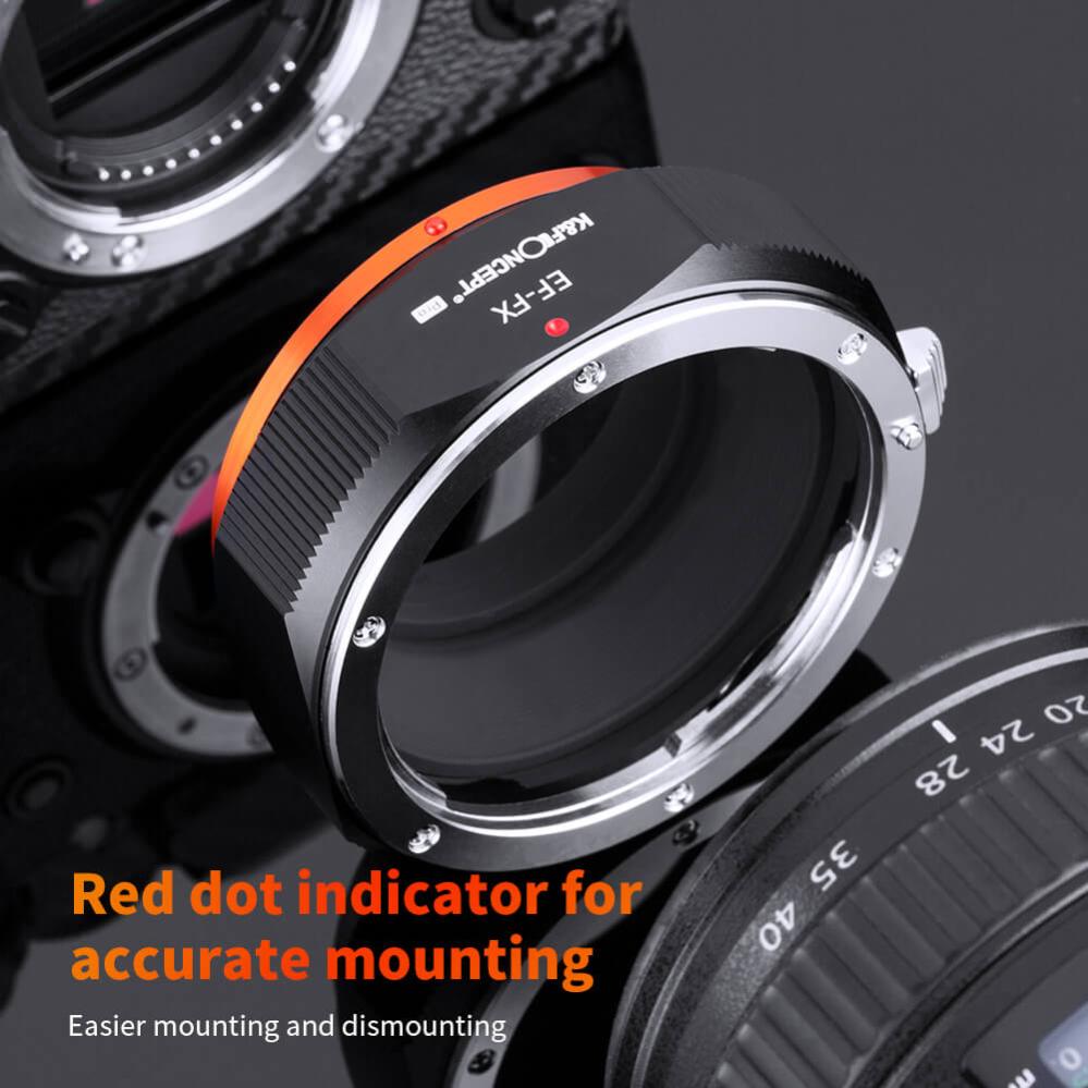 K&F Objektivadapter v2 till Canon EF/EF-S objektiv för Fujifilm X kamerahus