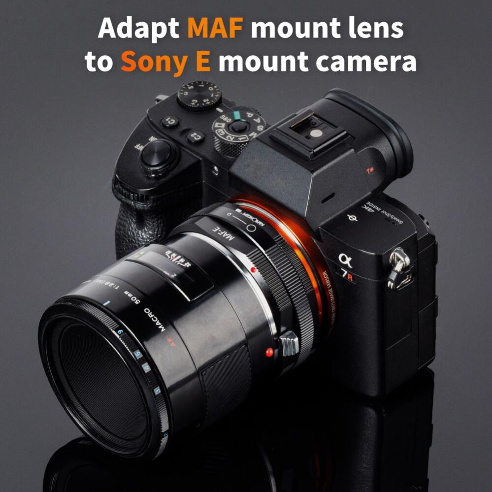 K&F Concept Objektivadapter v2 till Minolta AF objektiv för Sony E kamerahus