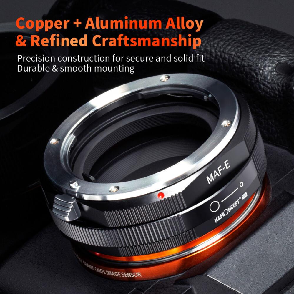 K&F Concept Objektivadapter v2 till Minolta AF objektiv för Sony E kamerahus