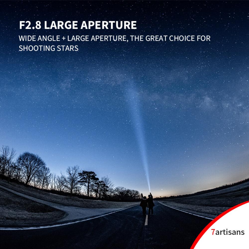 7Artisans 7.5mm f/2.8 II Fisheye-objektiv APS-C för Sony E