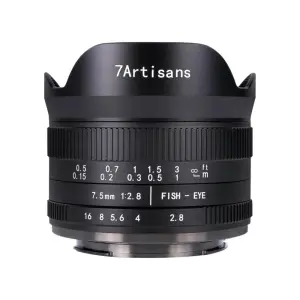 7Artisans 7,5mm f/2,8 II Fisheye til Sony E (APS-C)