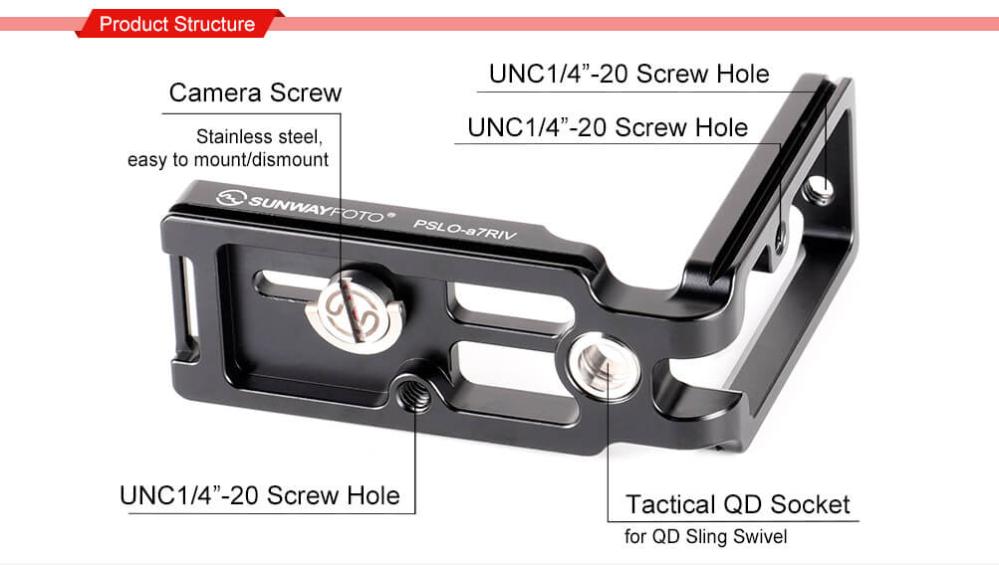 Sunwayfoto L-Bracket för Sony A7R IV & A9II med QD-uttag