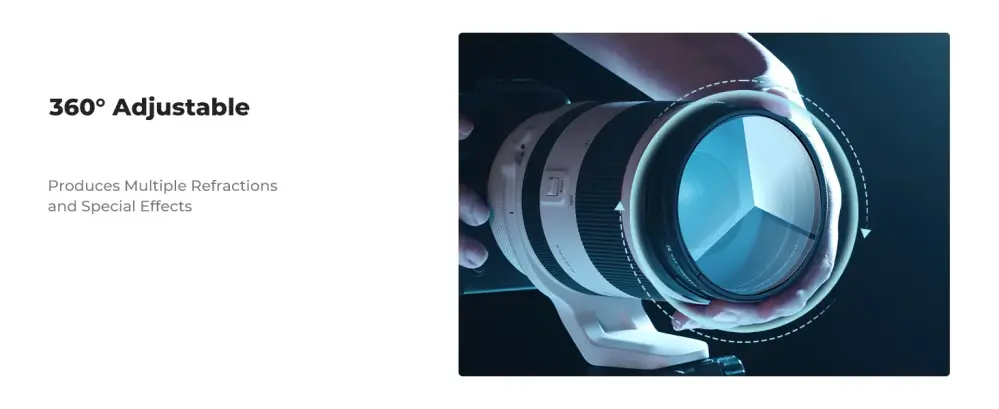 K&F Concept Kalejdoskopfilter 58 mm – Trekantet prismefilter