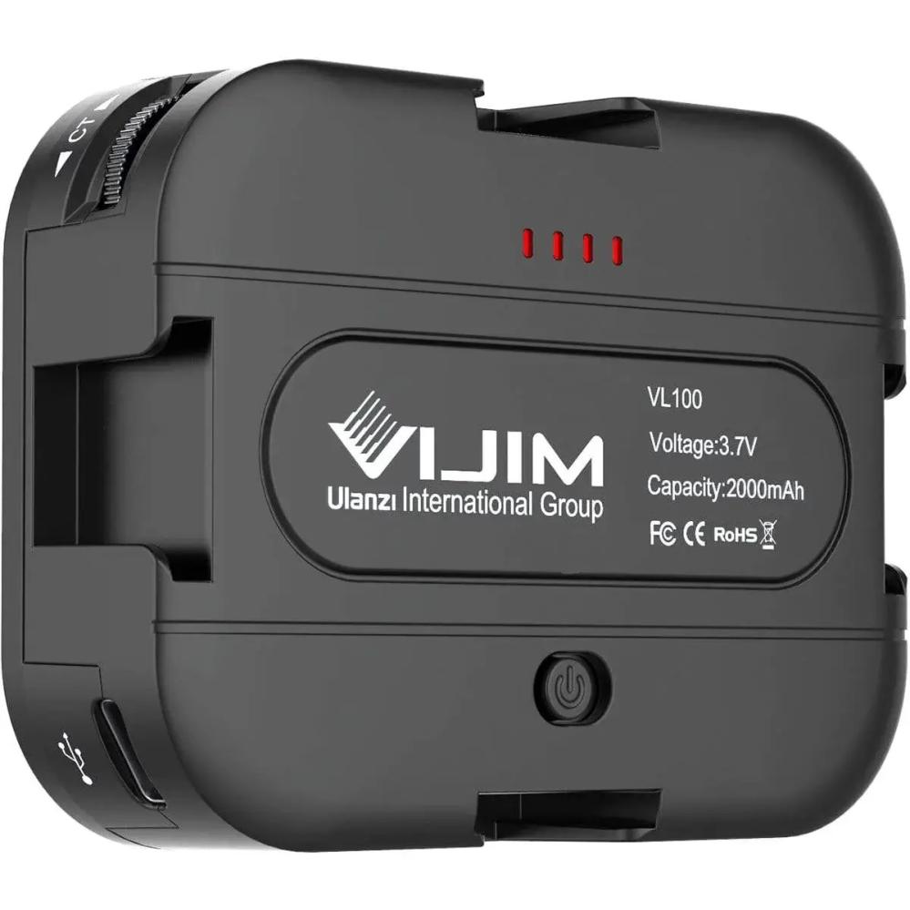 VIJIM VL100C Pocket videolys med 100 LED til kamera og mobil