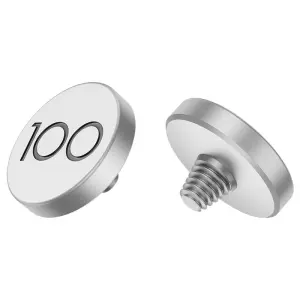 JJC SRB-L100 udl&oslash;serknap &ndash; s&oslash;lv med 100-logo