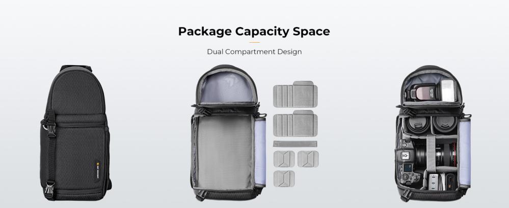 K&F Concept Kameraväska Sling 10L - Skydda Systemkameror & Objektiv
