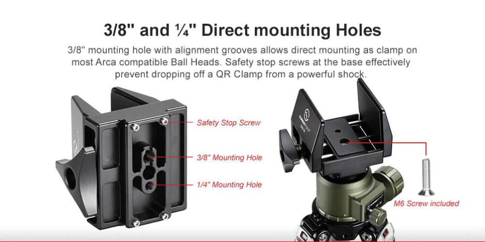 Sunwayfoto SM-76 tillbehörsfäste för jakt till Arca Swiss