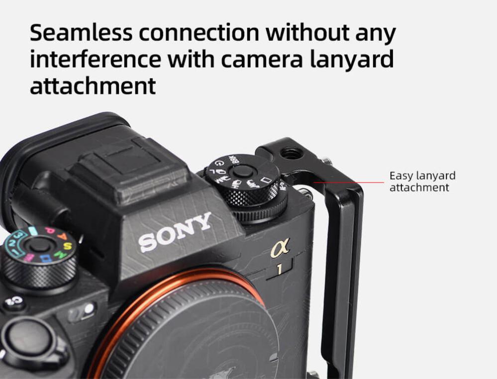 Sunwayfoto L-Bracket för Sony A1 med QD-uttag