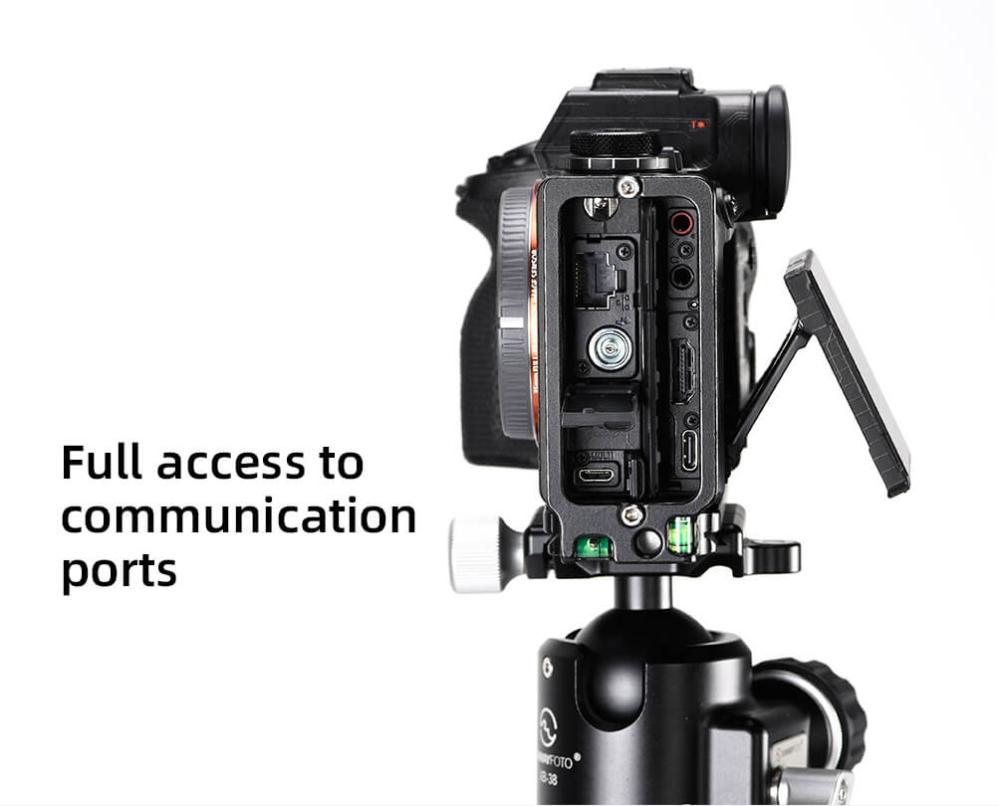 Sunwayfoto L-Bracket för Sony A1 med QD-uttag