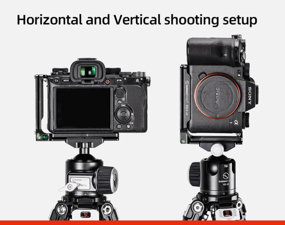 Sunwayfoto L-Bracket för Sony A1 med QD-uttag