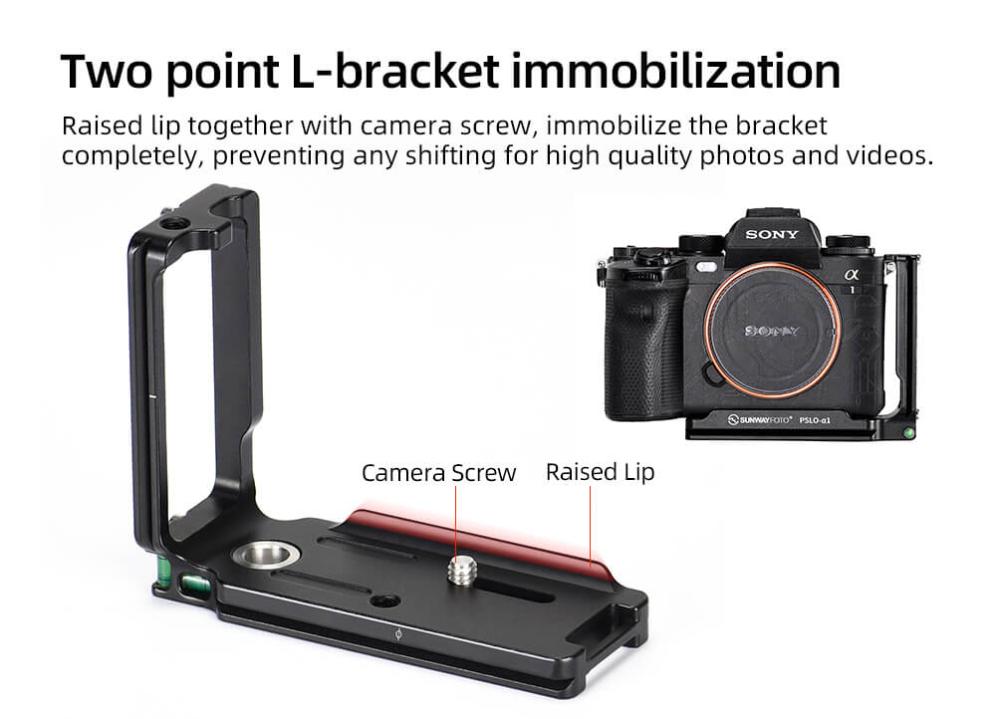 Sunwayfoto L-Bracket för Sony A1 med QD-uttag