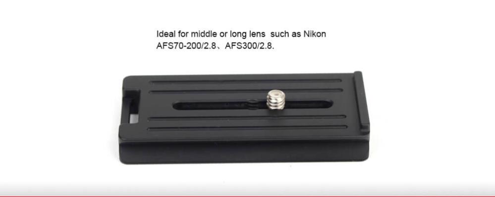 Sunwayfoto DPG-80DR Snabbplatta 80mm Arca Swiss med kantstöd