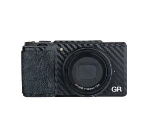 Kiwifotos Skin f&ouml;r Ricoh GR II - Svart kolfiberfilm
