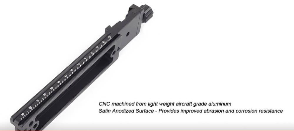 Sunwayfoto 200mm Nodalskena med Arca dovetail-spår