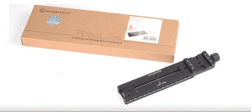 Sunwayfoto 200mm Nodalskena med Arca dovetail-spår